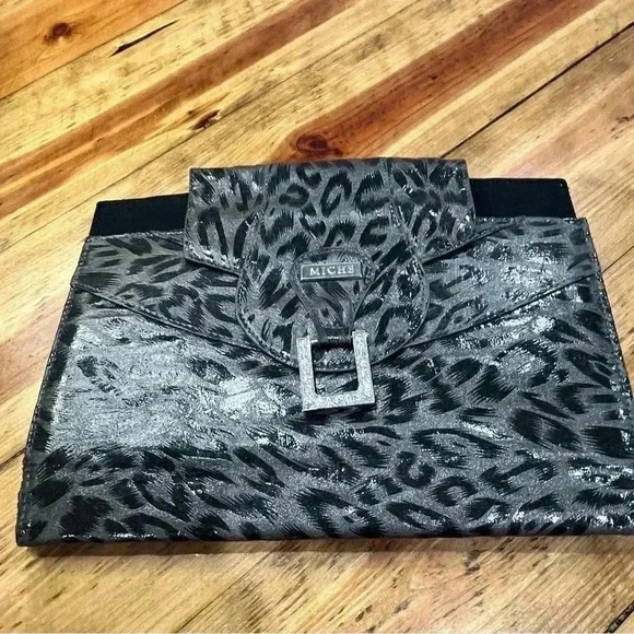 Miche Tyra black and gray animal print cover with rhinestone buckle - Picture 4 of 8